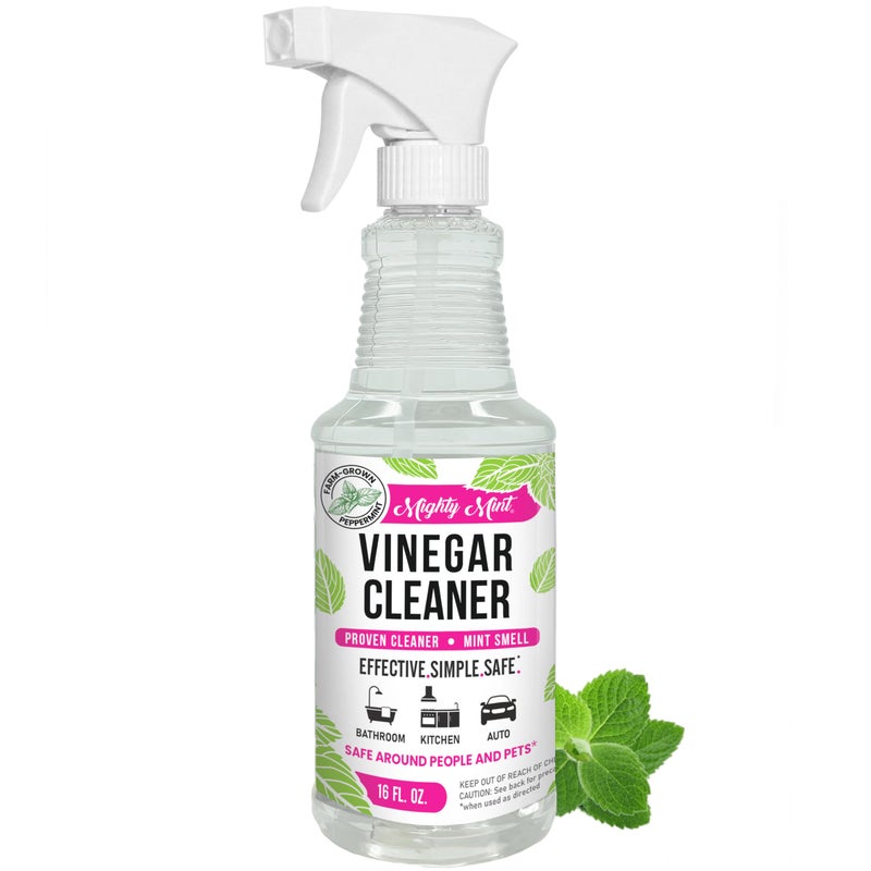 Mighty Mint Vinegar Cleaner, All-Purpose Spray, Spearmint Scent, 16oz - Image 1