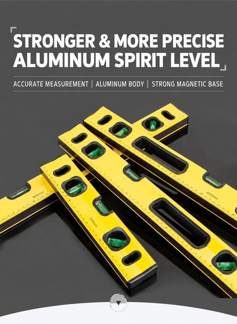 LOOPITYS 60cm Magnetic Spirit Level, High-Precision Bubble Level with Thick Rubber End Caps, Clear Digital Scale, Durable Measuring and Marking Tool for Decoration Work - Image 5