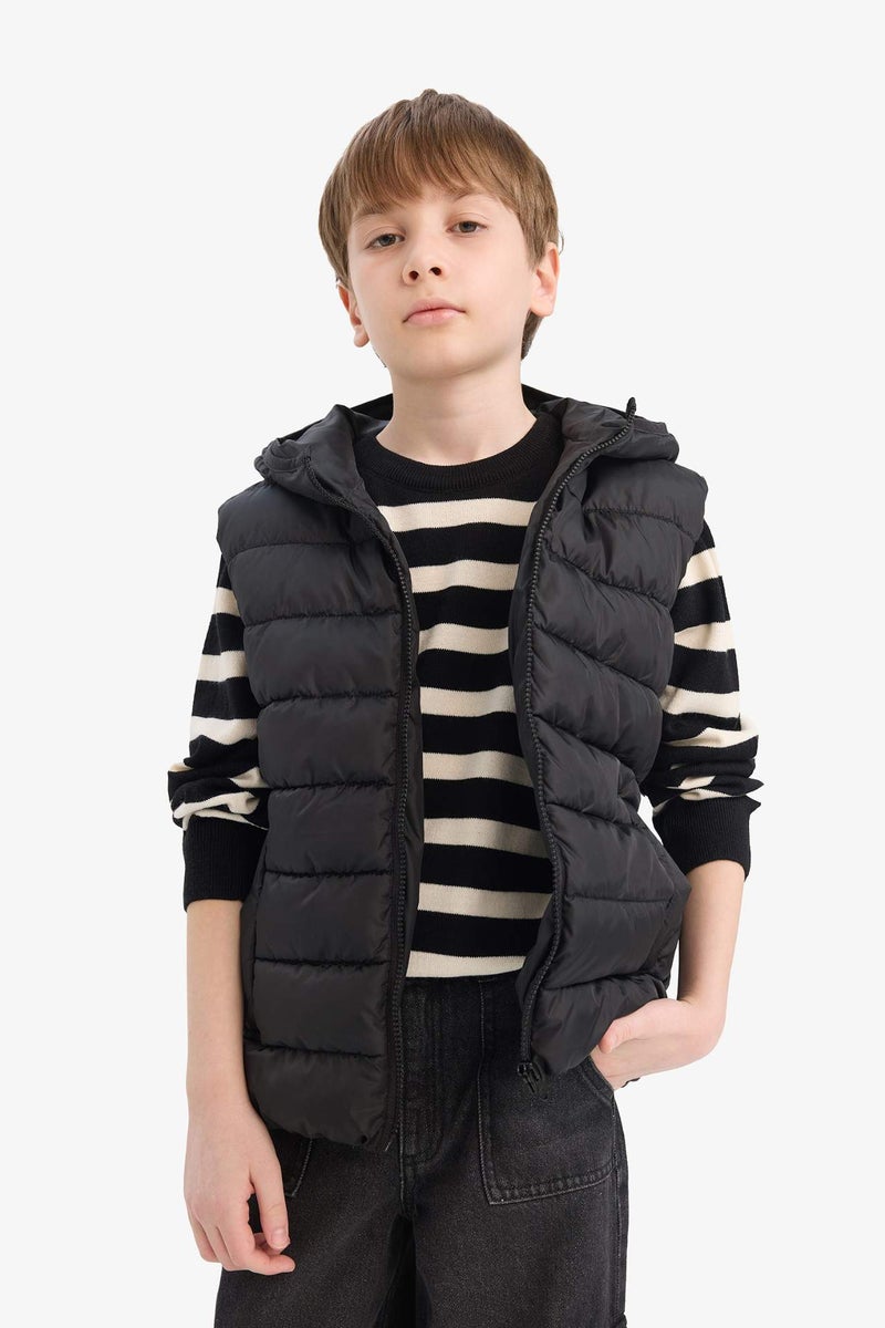 DeFacto Boy Waterproof Hooded Puffer Vest - Image 4