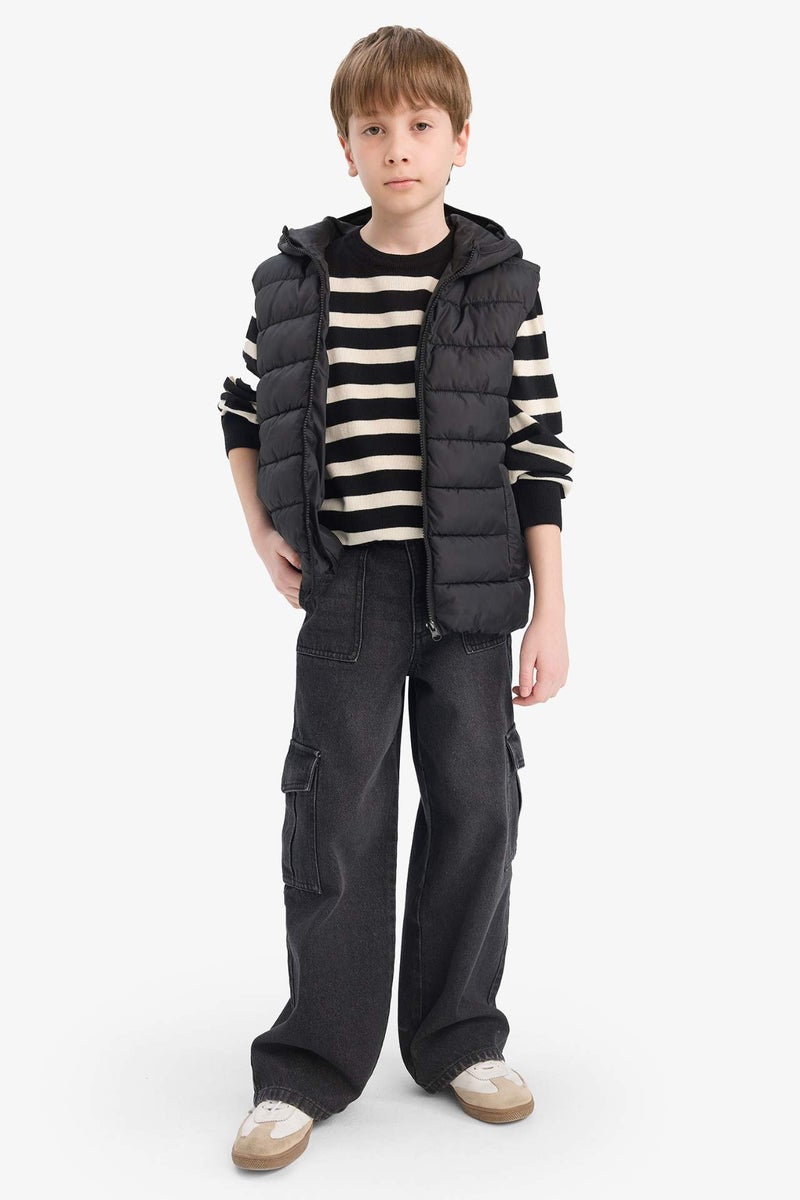 DeFacto Boy Waterproof Hooded Puffer Vest - Image 2