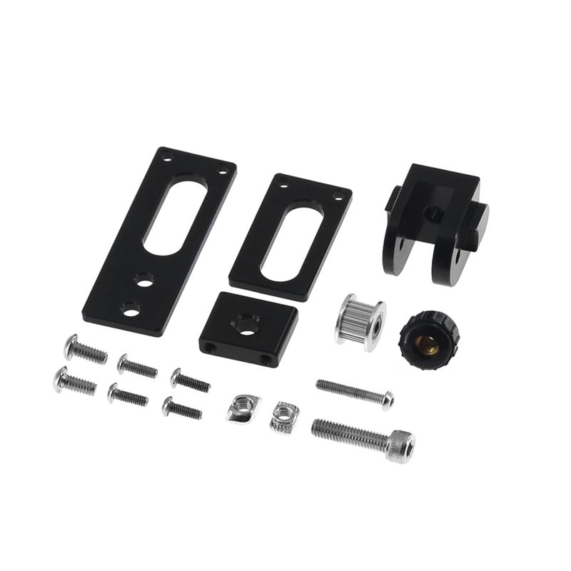 أجزاء طابعة ثلاثية الأبعاد للترقية: منشط شد ومواءمة وحزام متزامن محور X من الصمام الألومنيومي 2020 متوافق مع طابعات ثلاثية الأبعاد Creality Ender-3 CR-10 Cr-10S - لون أسود - Image 2