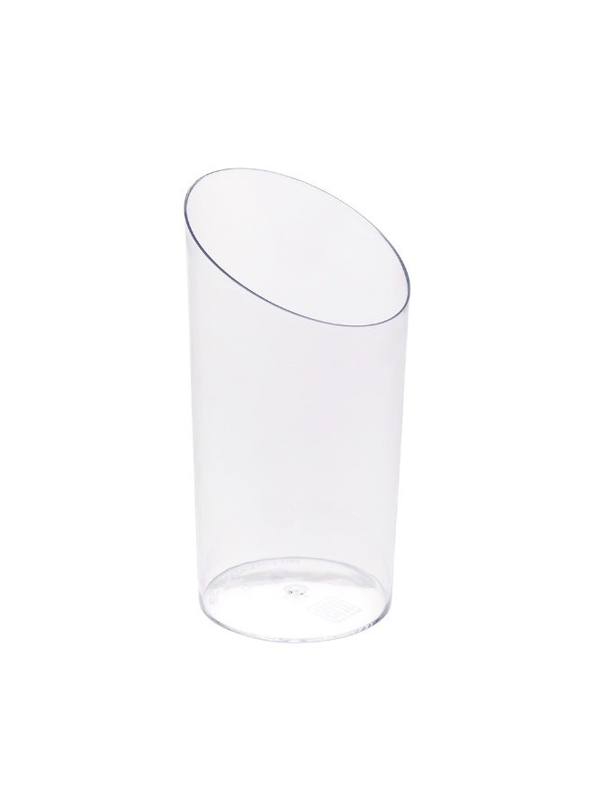 Restaurantware 5 Ounce Mini Dessert Cups, 100 Disposable Parfait Cups - Round, Slanted, Clear Plastic Shooter Cups, Serve Appetizers, Snacks, or Samples, For Weddings, Catered Events, or Parties - Image 1