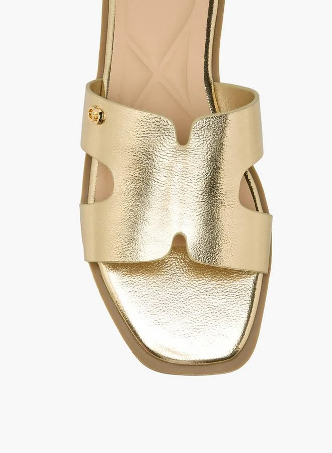 Celeste GOLD Women Slip-On Flat Sandals for Women | Best Price UAE