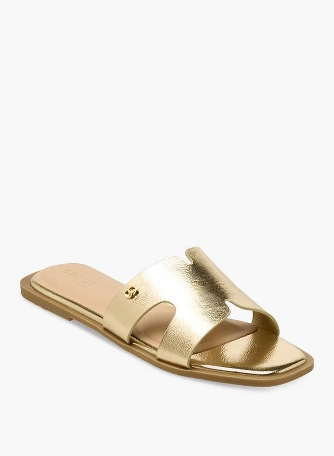 Celeste GOLD Women Slip-On Flat Sandals for Women | Best Price UAE
