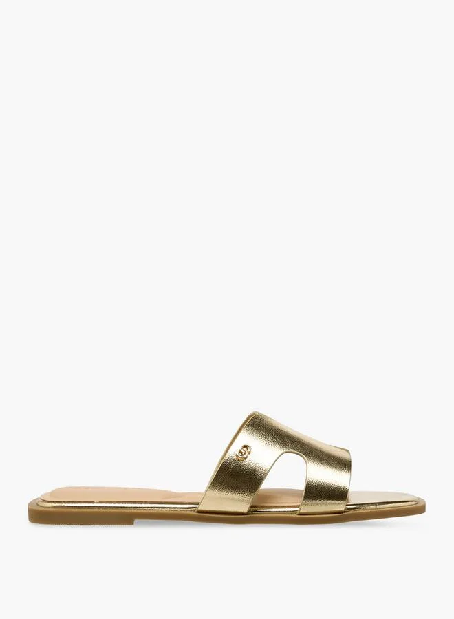 Celeste GOLD Women Slip-On Flat Sandals for Women | Best Price UAE