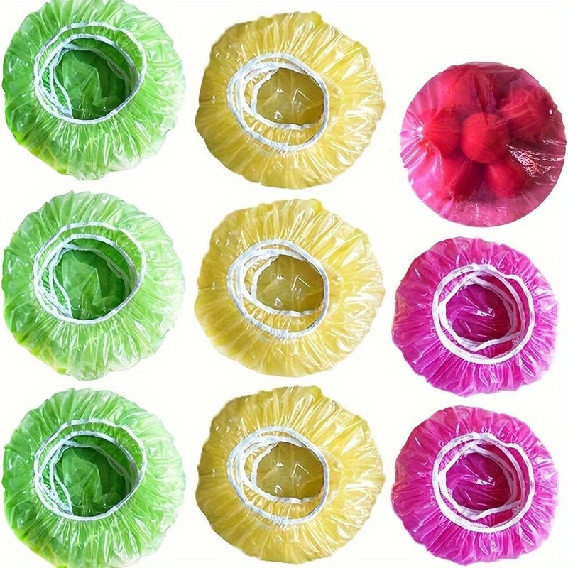 3pcs Colorful Plastic Food Covers Reusable Stretch Lids for Bowls and Leftovers - Image 3