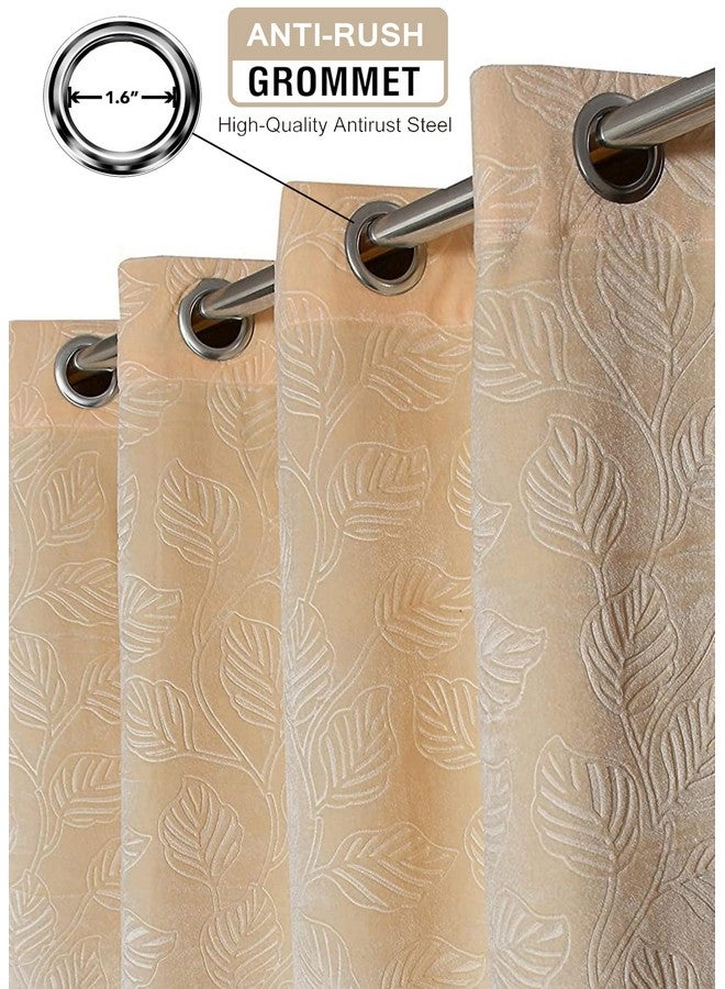 FRESH FROM LOOM Premium Window Velvet Opaque Curtains 6 Feet Long|Window Curtain Velvet Room Darking Parda|Latest Modern Parde For Living Room Bedroom|Home Screens|Eyelet Ring (Cream, 2Pc,6 Feet) - Image 2