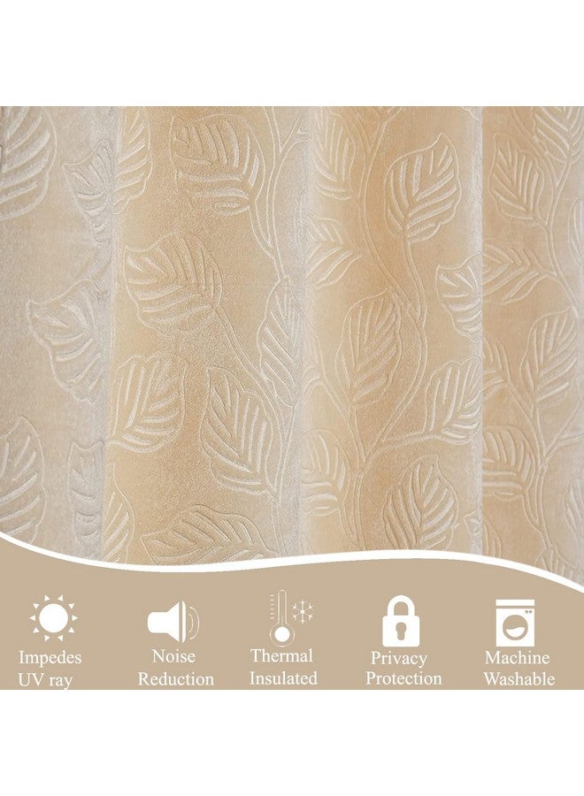 FRESH FROM LOOM Premium Window Velvet Opaque Curtains 6 Feet Long|Window Curtain Velvet Room Darking Parda|Latest Modern Parde For Living Room Bedroom|Home Screens|Eyelet Ring (Cream, 2Pc,6 Feet) - Image 4