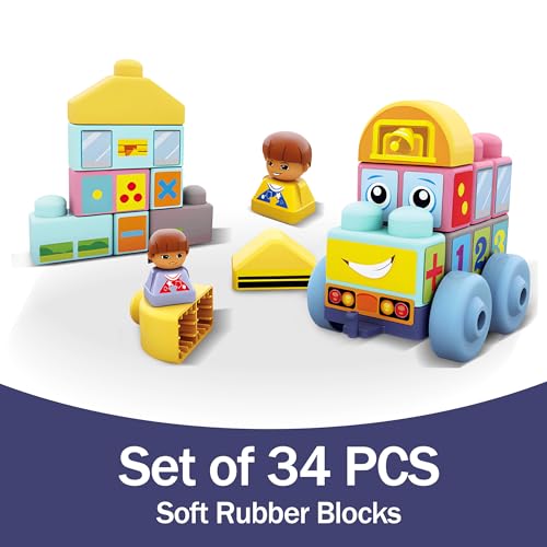 ROHSCE Baby Blocks 6 to 12 Months Kids Building Blocks Colorful Soft Blocks for Toddlers Large Creative Stacking Blocks STEM Soft Blocks for Baby 34 PCS Toddler Stacking Toy Gifts - Image 5