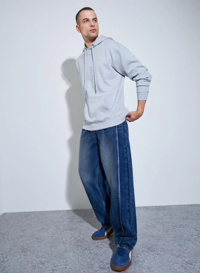 ستايلي Men Blue Panelled Baggy Fit Jeans