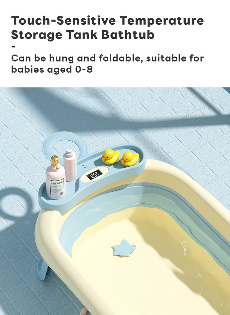 شاربدو حوض استحمام الطفل قابل للطي مع استشعار درجة الحرارة و حمام حصيرة - Image 4