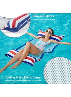 Jasonwell Inflatable Pool Hammock Float 2 Pack Water Hammock Pool Floaties Multipurpose (Saddle Lounge Chair Drifter) 4 In 1 Lake Beach Floating Loungers Swimming Pool Floats Toys For Adults  - Image 4