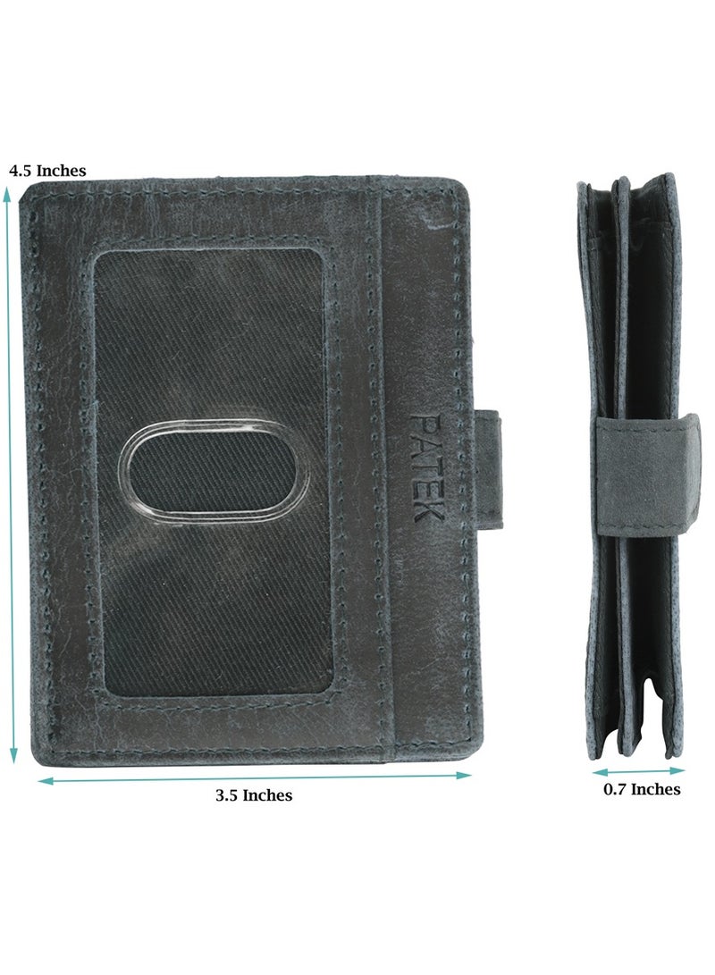 Patek Minimalist Genuine Leather Wallet Card Holder Purse with RFID Protection - Image 2