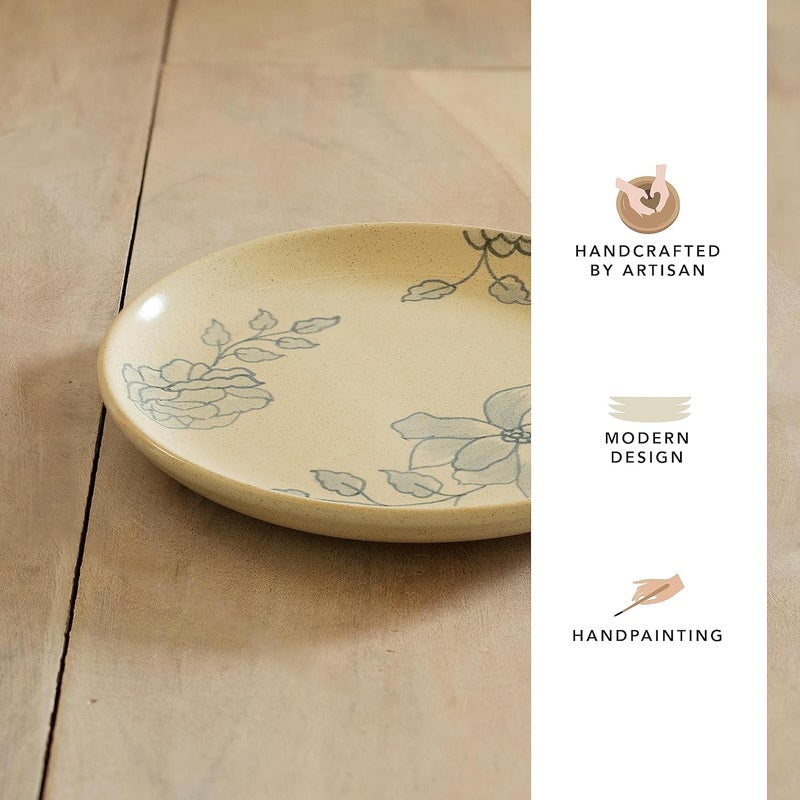Ellementry Fiore Ceramic Side Plate Dishwasher Microwave Safe Food Grade Dinnerware BoneAsh Free Crockery for Dining Gifting Kitchen Accessories Items - Image 3