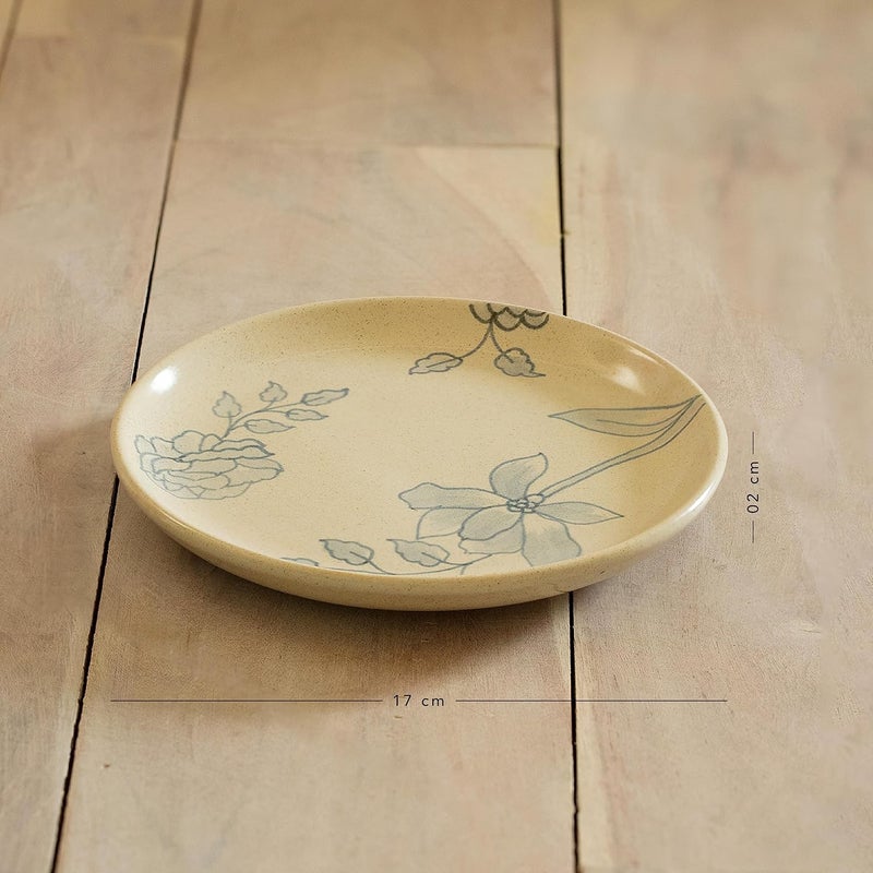 Ellementry Fiore Ceramic Side Plate Dishwasher Microwave Safe Food Grade Dinnerware BoneAsh Free Crockery for Dining Gifting Kitchen Accessories Items - Image 4