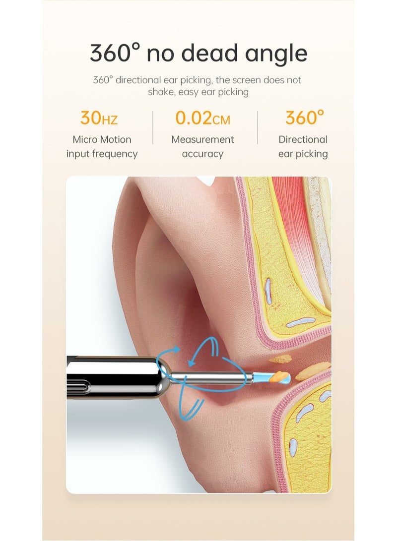 Generic Ear Wax Removal - Earwax Remover Tool with 8 Pcs Ear Set - Wi-Fi Visible Wax Elimination Spoon - Earwax Removal Kit with Light- Ear Cleaner for iOS & Android (White)  - Image 5