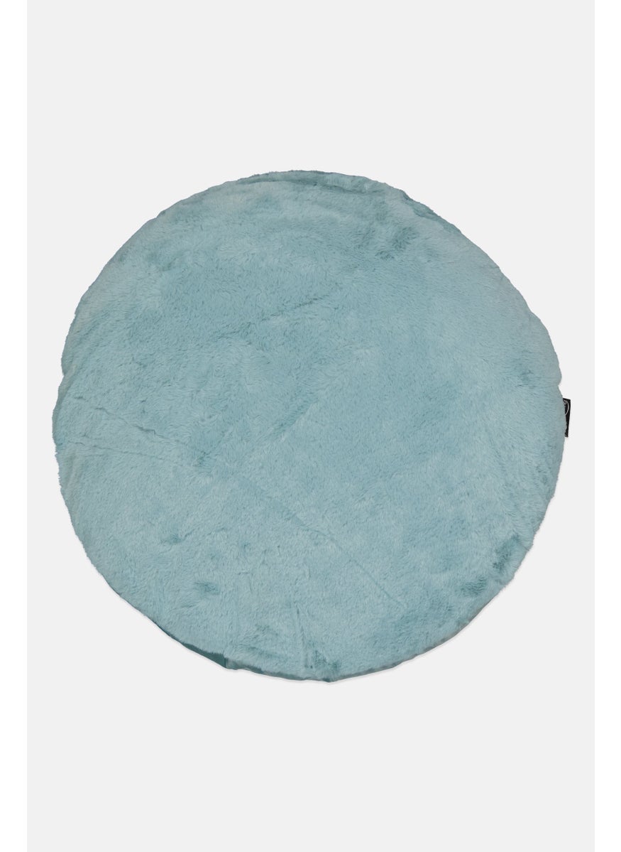Unique Living Decorative Softshell Round Shaped Cushion 40 cm, Mineral Blue  - Image 1