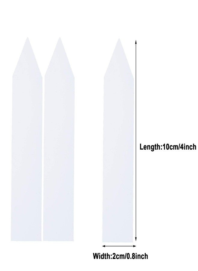 Mihey 100 Pcs 4 Inch Plastic Nursery Garden Stake Tags Plant Seed Garden Labels Pot Marker White - Image 3