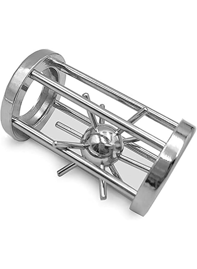 DURKU Brain Teaser Puzzle Cast Metal Puzzle Disentanglement Puzzle Interlocking Unlock IQ Test (Cage) - Image 1