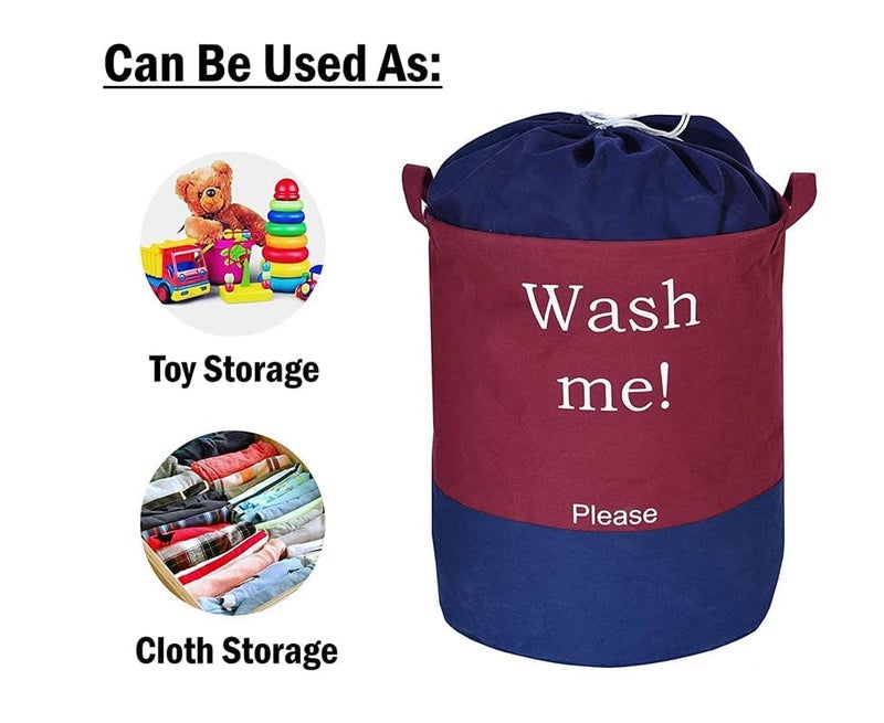 Unicrafts Laundry BagBasket for Dirty Clothes Pack of 1 Maroon 1 - Image 3