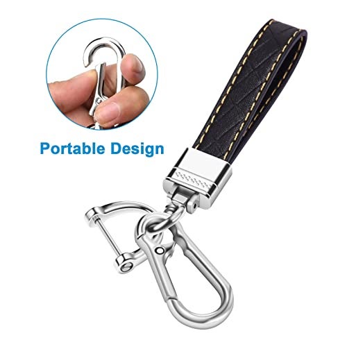 artapek Key Fob Cover Compatible with Chevy Tahoe Suburban GMC Yukon Car Accessories with Keychain 6 Button Key Shell Case TPU (Black) - Image 5