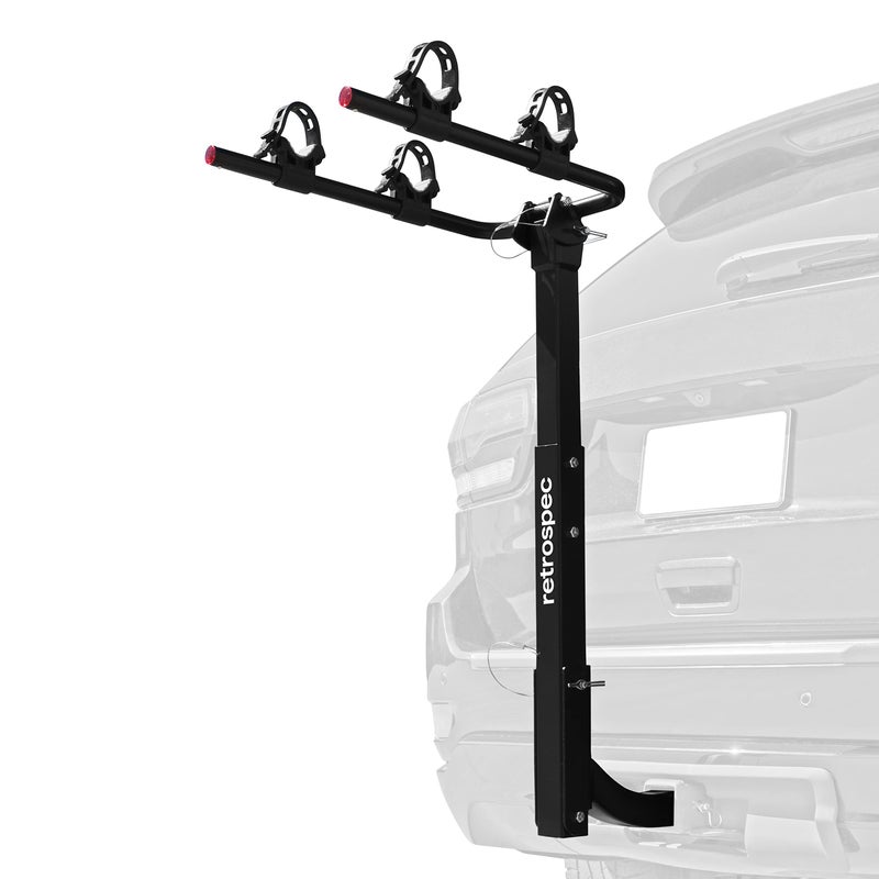 Retrospec Lenox 2-5 - Bike Hitch Rack for Cars, Trucks, SUVs with 2â€ Hitch | Foldable Steel Frame with Anti-Rattle Adapter, Tie Down Cradles and Straps - Fits Most Frames, Black - Image 1