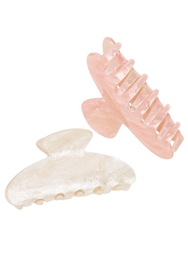ACO-UINT 2 Pack Hair Claw Clips For Women, Acrylic Claw Clips For Thick Hair Non-Slip Clips For Hair, Large Hair Claws Hair Accessories For Women Girls - Image 1
