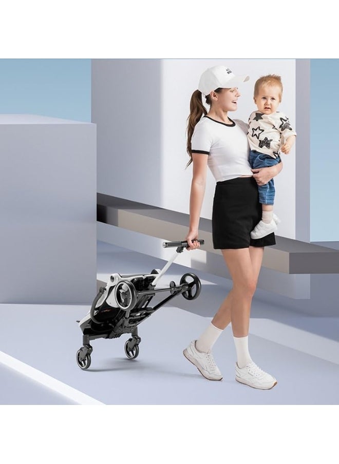 Generic Foldable Baby Carriage Strollers For Kids With Umbrella Baby Stroller Reversible and Multi-Position with Foldable Aluminum Alloy Pushchair and Bassinet  - Image 3