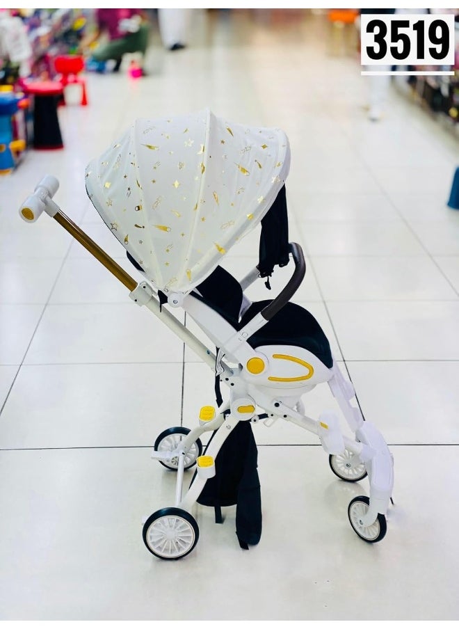Generic Foldable Baby Carriage Strollers For Kids With Umbrella Baby Stroller Reversible and Multi-Position with Foldable Aluminum Alloy Pushchair and Bassinet  - Image 2