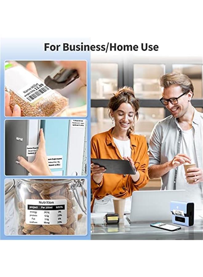 فوميمو طابعة ملصقات بركود M221 3 انش تعمل بالبلوتوث لباركود والعنوان والشعار والبريد والملصقات والشركات الصغيرة والمنزل والمكتب لون ازرق - Image 5