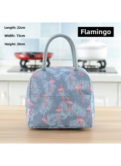 Rectangular Glass Preservation Bowl Microwave Heating Lunch Box Transparent Glass Lunch Box Round Lunch Box Glass-Specifications:Flamingo Bag-Color:fresh Blue