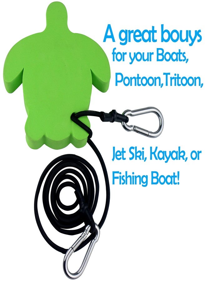 MOOCY Floating Anchor Marker Buoy & Clip for Kayak, Jet Skis, Boat Accessories at The Beach, Lake, or Sandbar Water (Turtle) - Image 3