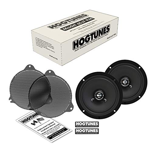 Hogtunes 462F-RM 6.5" Front Speakers with Grills (2 Pack), Fits 2014-Current Harley-Davidson Motorcycles - Image 1