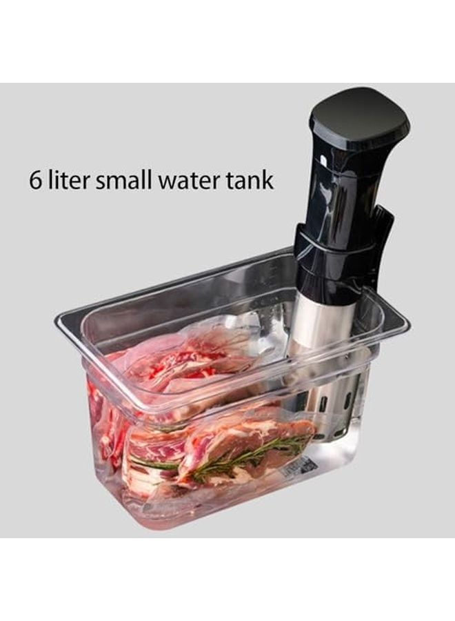 حافظة صغيرة بسعة 6 لتر للطهي البطيء بشفافية وحواف مستديرة، حاوية كبيرة السعة للطهي بدرجة حرارة منخفضة - Image 3