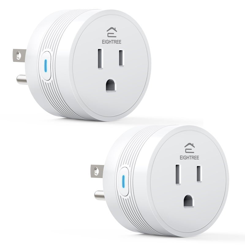 EIGHTREE Smart Plug 2025 Upgrade to 15A, Bluetooth & Wi-Fi Outlet Plug Dual Connection, Voice Control, Remote Control Outlet Timer Indoor, Smart Plugs That Work with Alexa & Google, 2.4GHz Wi-Fi Only - Image 1