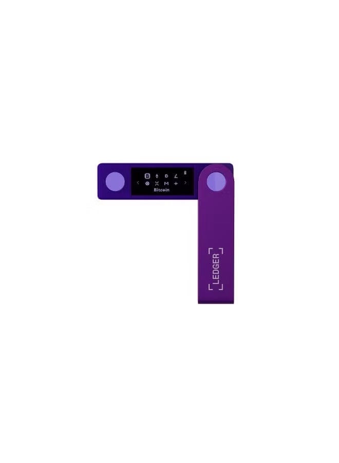 ليدجر Nano X Hardware Wallet | Safest Crypto & NFT Cold Storage, Big Screen + Wireless Bluetooth & Type-C Connectivity, 5000+ Coins Supported, for iOS & Android, MacOS & Windows - Amethyst Purple - Image 5