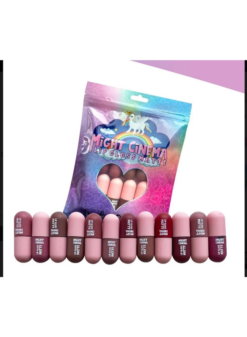 Might Cinema Long lasting matte velvet lipgloss (Might Cinema) 1193-12-piece pack - Image 1