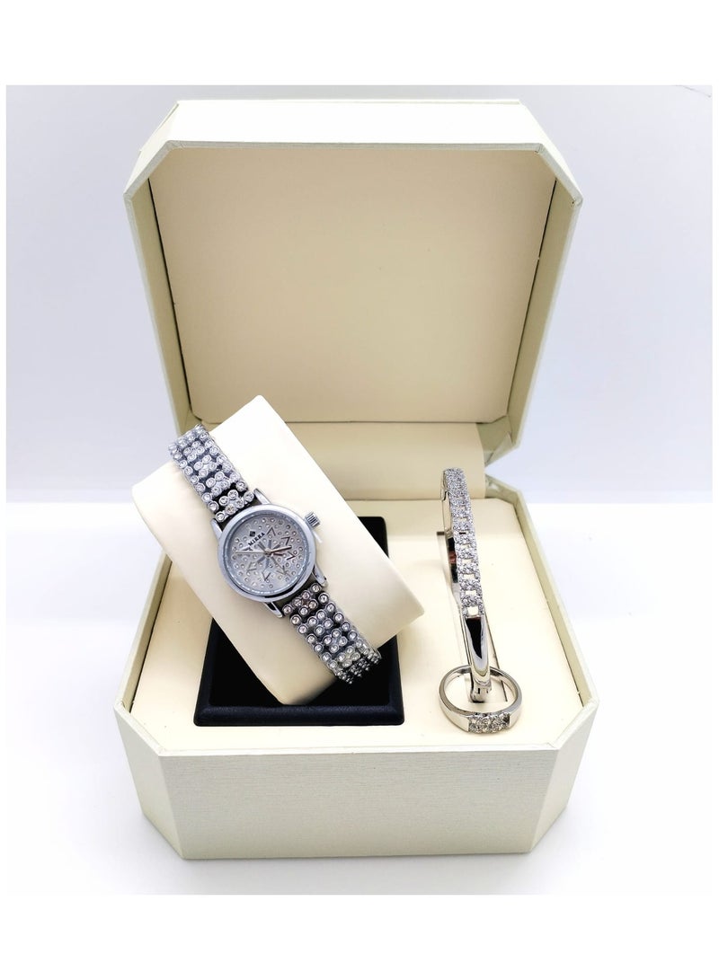 XII Women's watch set consisting of a watch, bracelet and ring