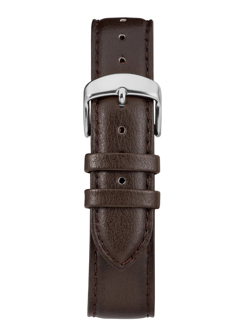 TIMEX - Timex Brass Analog Men's Watch With Brown Leather Band TW2R85400 - Image 1