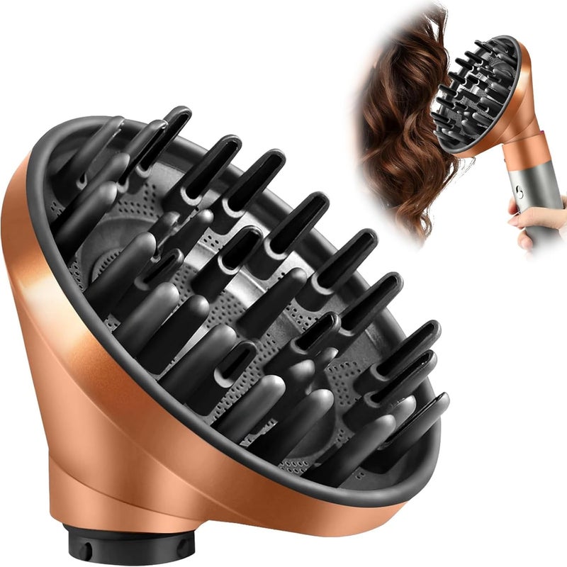 NALACAL ملحق موزع الهواء لـ Dyson لـ Airwrap HS05 HS03 HS01، فوهة مجفف شعر محمولة لتحويل مصفف Airwrap إلى مجفف شعر - ذهبي - Image 1