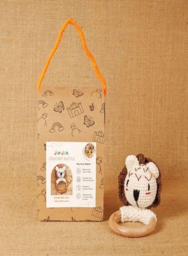 Jim N Jam Adorable Crochet Rattle Toy | Beautiful and Colorful Charactar | Perfect for Babies Playtime (Skin Tone) - Image 2