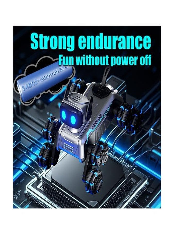 Brighterbee Robot Dog 8-Wheel RC Stunt Car | Gesture Control Intelligent Deformation Car | Hand Induction Remote Control Mechanical Dog Toy for Kids | 360° Stunts & Eight-Wheel Drive. - Image 3