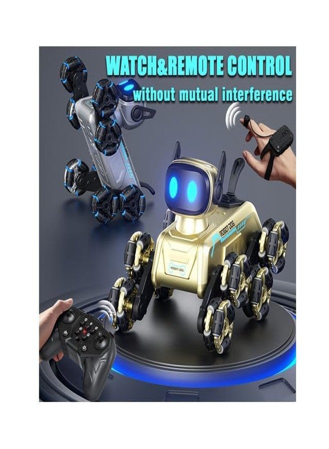 Brighterbee Robot Dog 8-Wheel RC Stunt Car | Gesture Control Intelligent Deformation Car | Hand Induction Remote Control Mechanical Dog Toy for Kids | 360° Stunts & Eight-Wheel Drive. - Image 5