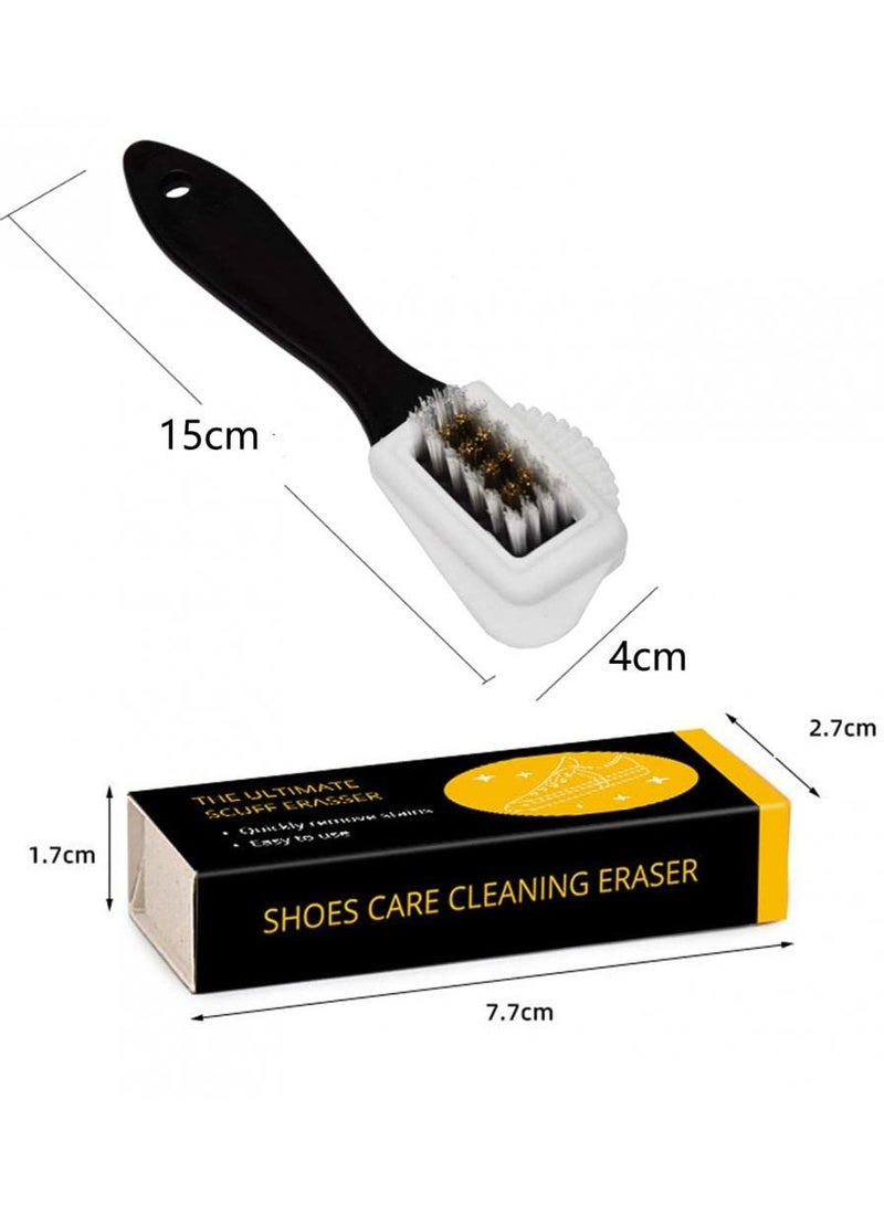 بريجووي 4 طرق لتنظيف فرشاة الجلد مع ممحاة مطاطية , مجموعة فرش تنظيف الأحذية الجلدية للأحذية الجلدية - Image 2