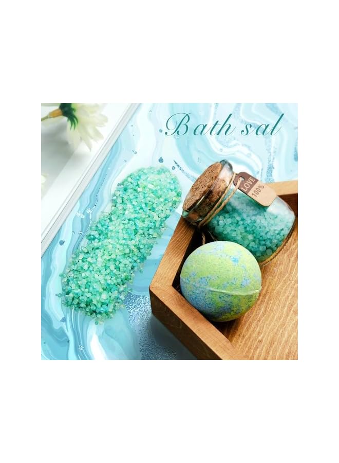 The Bros 6PC Scented Candles & Bath Bombs Set,Gifts for Women for Birthday Women's Day Mother's Day,Bubble Bath Set Gifts for Women,Relaxing Spa Gift Set for Women (blue) - Image 5