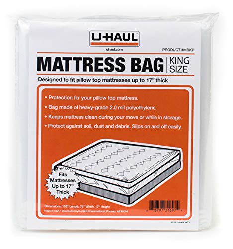 U-Haul UHaul King Pillow Top Mattress Bag Fits Mattresses up to 17 Thick  78 x 103 x 17 