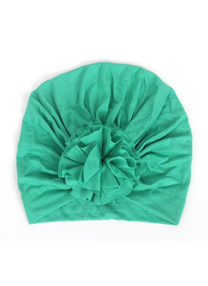 Generic - Children's Pleated Multi-Color Floral Hat Green - Image 1