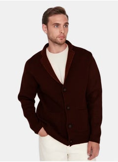 trendyol Regular Fit Wool Collar Knitwear Cardigan TMNAW22HI0140  - Image 2