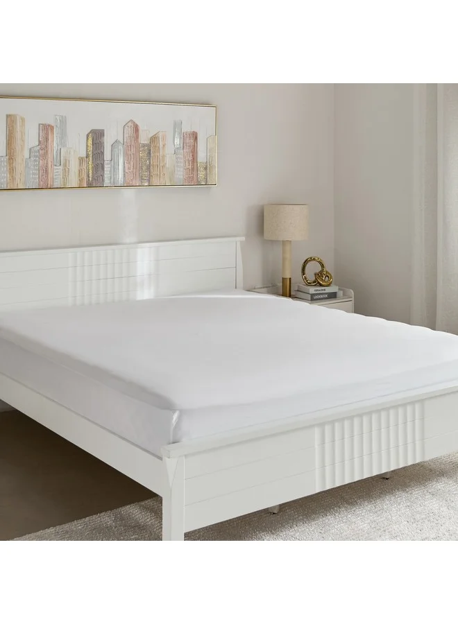 Home Box Essential Solid Cotton King Fitted Sheet 210 x 36 x 180 cm