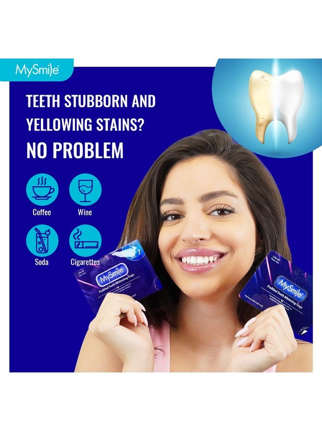 MySmile Prefilled Teeth Whitening Kit For Sensitive Teeth, 12% Hydrogen Peroxide Teeth Whitening Gel Trays, One-Step Fast Teeth Whitener, Help Remove 20 Years Of Stains, 14 Trays -7 Day Treatments. - Image 5